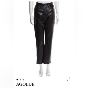 Agolde Recycled Black Leather Pants